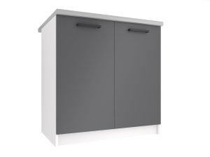 Belini Unterschrank ohne Arbeitsplatte 80 cm Grau Matt Hersteller TOR SD80/0/WT/SR/BB/B1