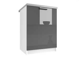 Belini Unterschrank 60 cm Grau Hochglanz ohne Arbeitsplatte Hersteller INF SD60/0/WT/S/BB/B1