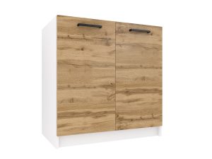 Belini Unterschrank für Spüle 80 cm Wotan Eiche ohne Arbeitsplatte Hersteller TOR SDZ80/0/WT/DW/0/B1