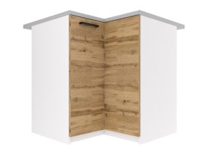 Küchenschrank Belini untere Ecke 90 cm Eiche Wotan mit Arbeitsplatte Hersteller TOR SNP90/2/WT/DW/0/B1
