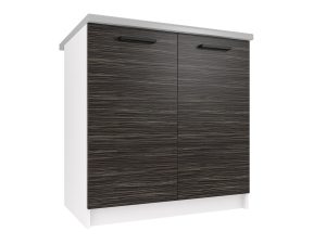 Belini Unterschrank 80 cm Königliches Ebenholz mit Arbeitsplatte Hersteller TOR SD80/0/WT/HK/0/B1