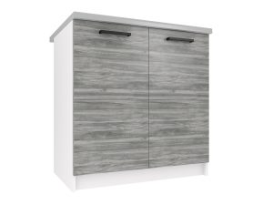 Belini Unterschrank 80 cm Grau-Anthrazit Glamour Wood mit Arbeitsplatte Hersteller TOR SD80/0/WT/GW/0/B1