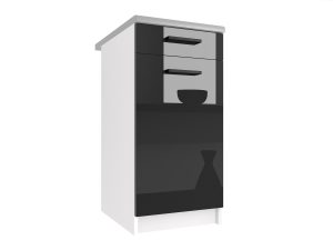 Belini Unterschrank mit Schubladen 40 cm Schwarz Hochglanz ohne Arbeitsplatte Hersteller INF SDSZ1-40/1/WT/B/BB/B1