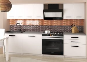 Küchenzeile Belini 180 cm weiß matt mit Arbeitsplatte Sonik2 Hersteller TOR SONIK2/3/WT/WT/0/B1