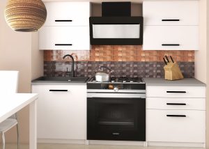 Küchenzeile Belini 120 cm weiß matt mit Arbeitsplatte Eleganta2 Hersteller TOR ELEGANTA2/2/WT/WT/0/B1