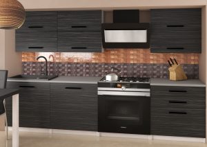 Belini 180 cm königliches Ebenholz Küchenzeile mit Arbeitsplatte Primera2 Hersteller TOR PRIMERA2/2/WT/HK/0/B1