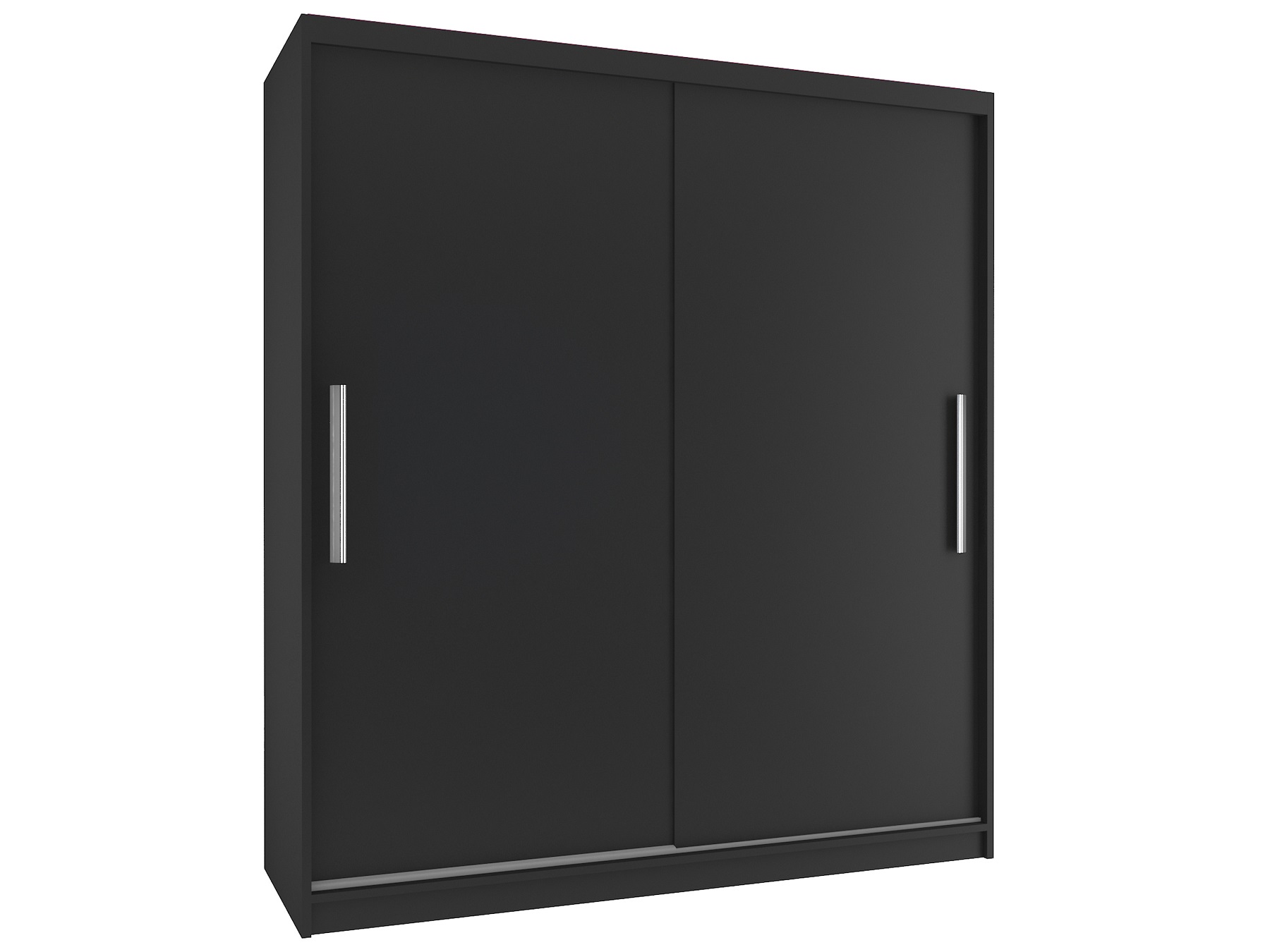 Kleiderschrank 133 cm Belini schwarz matt mit Schiebetüren Hersteller SI SZP2/2/B/B/0/AL