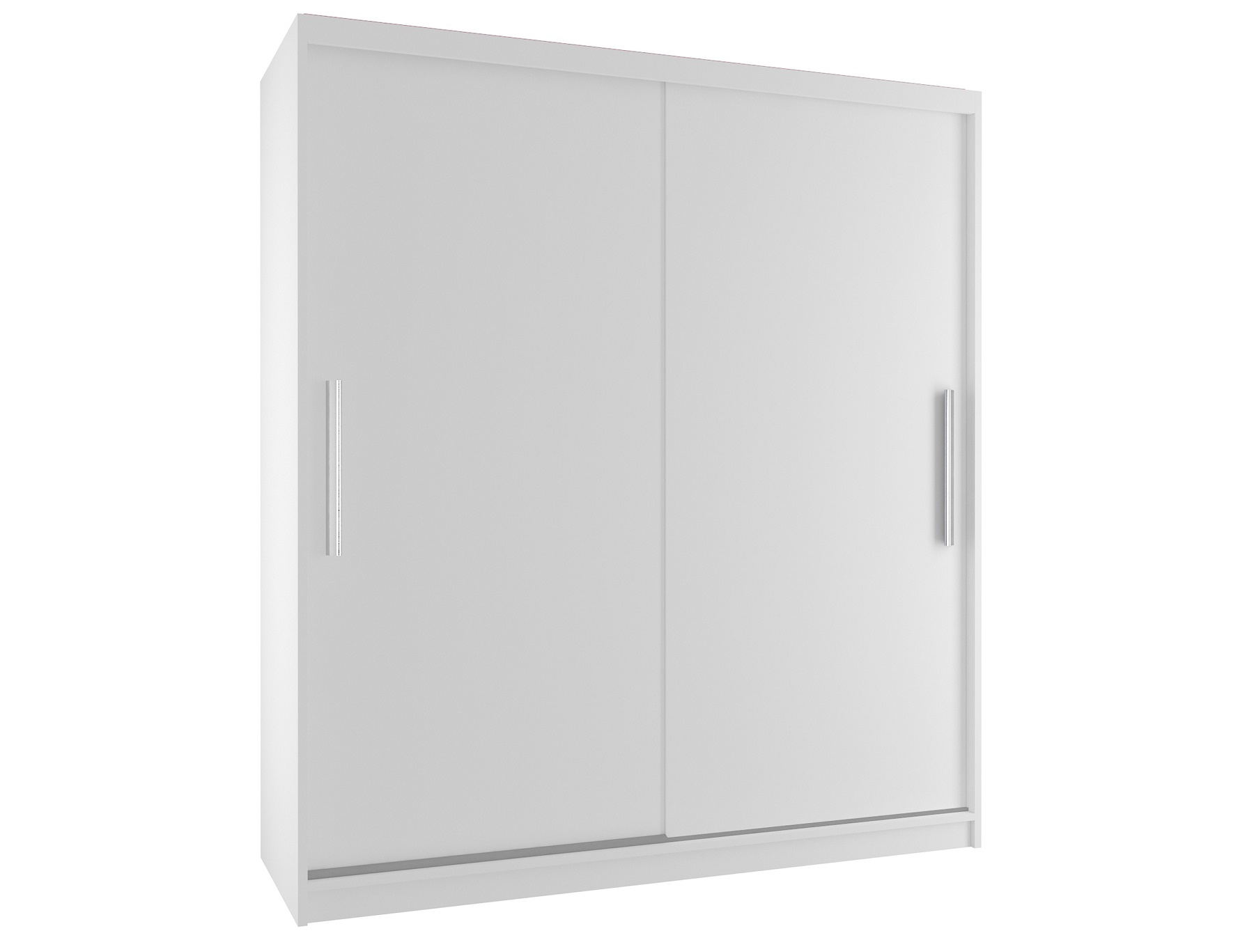 Kleiderschrank 133 cm Belini weiß matt mit Schiebetüren Hersteller SI SZP2/2/W/W/0/AL