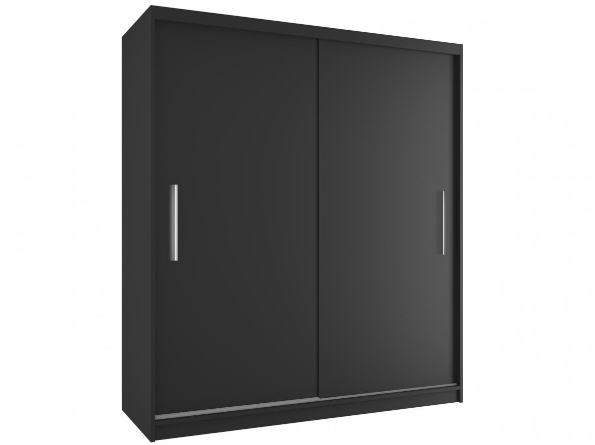 Kleiderschrank mit Schiebetüren 158 cm schwarz Ebenholz dunkel Hersteller SI SZP3/1/B/B/0/AL