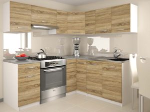Eckküche Belini 360 cm Eiche sonoma mit Arbeitsplatte Lidiauniqa3 Hersteller TOR LIDIAUNIQA3/5/WT/DS/0/E