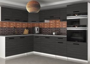 Eckküche Belini 420 cm Königliches Ebenholz mit Arbeitsplatte Uniqagrande Hersteller TOR UNIQAGRANDE/5/WT/HK/0/B1