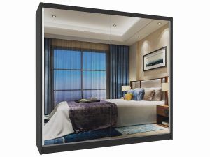 Kleiderschrank mit Schiebetüren 200 cm mit Spiegel Hersteller M SZP1/2/B/WI/L/HI