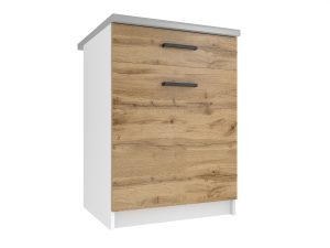 Belini Küchenunterschrank mit Schubladen 60 cm Eiche Wotan mit Arbeitsplatte Hersteller TOR SDSZ1-60/0/WT/DW/0/B1