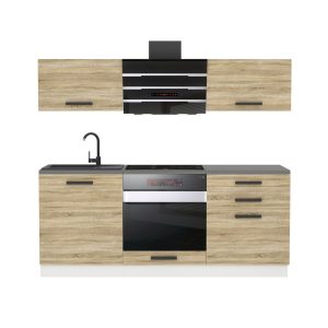 Belini Küchenzeile Premium Komplettversion 180 cm Sonoma-Eiche ohne Arbeitsplatte SOPHIA Hersteller TOR SOPHIA/0/WT/DS/0/B1
