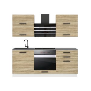 Belini Küchenzeile Premium Komplettversion 180 cm Sonoma-Eiche ohne Arbeitsplatte EMILY Hersteller