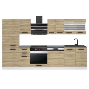 Belini Küchenzeile Premium Komplettversion 300 cm Sonoma-Eiche ohne Arbeitsplatte CINDY Hersteller