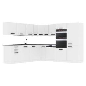 Belini Küchenzeile Premium Komplettversion 540 cm Mattweiß ohne Arbeitsplatte JANE Hersteller TOR JANE/0/WT/WT/0/B1