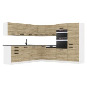 Belini Küchenzeile Premium Komplettversion 540 cm Sonoma-Eiche ohne Arbeitsplatte JANE Hersteller