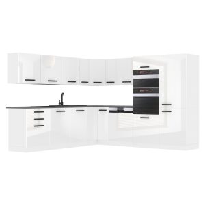 Belini Küchenzeile Premium Komplettversion 540 cm Hochglanzweiß ohne Arbeitsplatte JANE Hersteller
