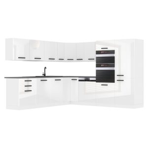 Belini Küchenzeile Premium Komplettversion 540 cm Hochglanzweiß ohne Arbeitsplatte JANE Hersteller INF JANE/0/WT/W/0/B1