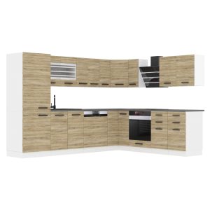 Belini Eckküche Premium Komplettversion 520 cm Sonoma-Eiche ohne Arbeitsplatte JULIE Hersteller