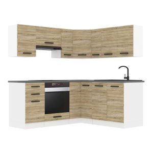 Küchenzeile Premium 380 cm Sonoma Eiche ohne Arbeitsplatte Hersteller TOR SARAH/1/WT/DS/0/B1