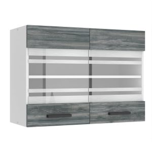 Belini Küchenschrank Premium Full Version oberer 80 cm Grau Anthrazit Glamour Wood Hersteller
