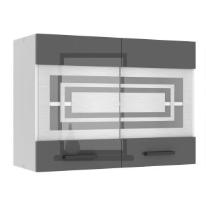 Belini Küchenschrank Premium Full Version oberer 80 cm Hochglanzgrau Hersteller
