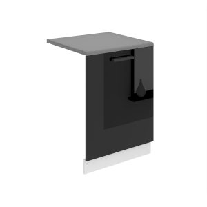 Belini untere Frontblende Belini Mattweiß Premium Full Version Unterschrank 60 cm Hochglanzschwarz mit Arbeitsplatte Hersteller INF PZ60/0/WT/B/B/B1/PP