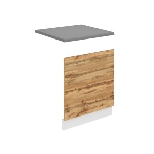 Belini teilintegrierte Frontblende für Geschirrspüler Premium Full Version Unterschrank 60 cm Wotan-Eiche mit Arbeitsplatte Hersteller TOR PO60/0/WT/DW/B/B1/PP