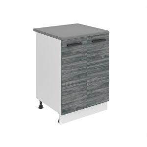 Belini Küchenschrank Premium Full Version Unterschrank 60 cm Grau Anthrazit Glamour Wood mit Arbeitsplatte Hersteller TOR SD2-60/0/WT/GW/B/B1/PP

