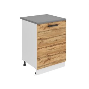 Belini Küchenschrank Premium Full Version Unterschrank 60 cm Wotan-Eiche mit Arbeitsplatte Hersteller TOR SD60/0/WT/DW/B/B1/PP

