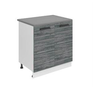 Belini Küchenschrank Premium Full Version Unterschrank 80 cm Grau Anthrazit Glamour Wood mit Arbeitsplatte Hersteller
