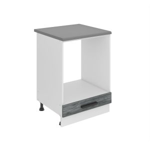 Belini Unterschrank zur Einbau des Backofens Premium Full Version Unterschrank 60 cm Grau Anthrazit Glamour Wood mit Arbeitsplatte Hersteller TOR SDP60/0/WT/GW/B/B1/PP
