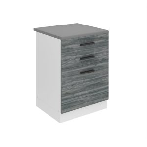 Belini Unterschrank mit Schubladen Premium Full Version 60 cm Grau Anthrazit Glamour Wood mit Arbeitsplatte Hersteller
