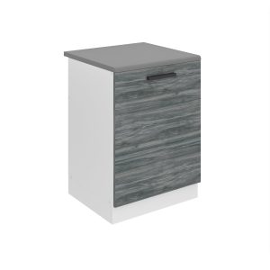 Belini Spülenschrank Premium Full Version Unterschrank 60 cm Grau Anthrazit Glamour Wood mit Arbeitsplatte Hersteller TOR SDZ60/0/WT/GW/B/B1/PP


