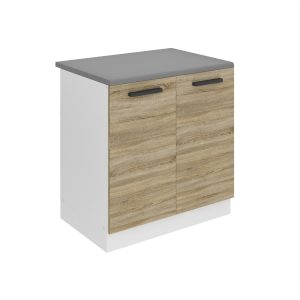 Belini Spülenschrank Premium Full Version Unterschrank 80 cm Sonoma-Eiche mit Arbeitsplatte Hersteller TOR SDZ80/0/WT/DS/B/B1/PP
