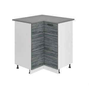 Belini Unterschrank Eckschrank Premium Full Version Unterschrank 90 cm Grau Anthrazit Glamour Wood mit Arbeitsplatte Hersteller TOR SNP90/0/WT/GW/B/B1/PP