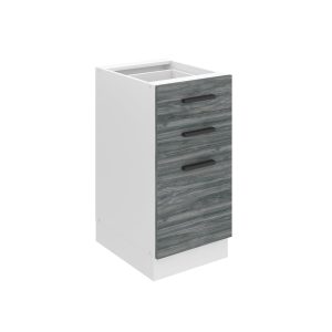 Belini Unterschrank mit Schubladen Premium Full Version 40 cm Grau Anthrazit Glamour Wood ohne Arbeitsplatte Hersteller