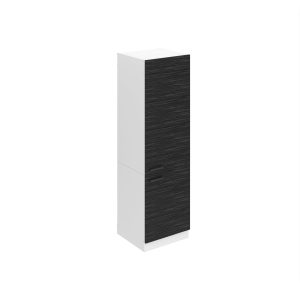 Belini Hoher Küchenschrank zur Einbau des Kühlschranks Premium Full Version 60 cm königliches Ebenholz Hersteller
