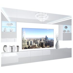 Wohnwand Belini Premium Full Version Hochglanz weiß+ LED-Beleuchtung Nexum 1 Hersteller
