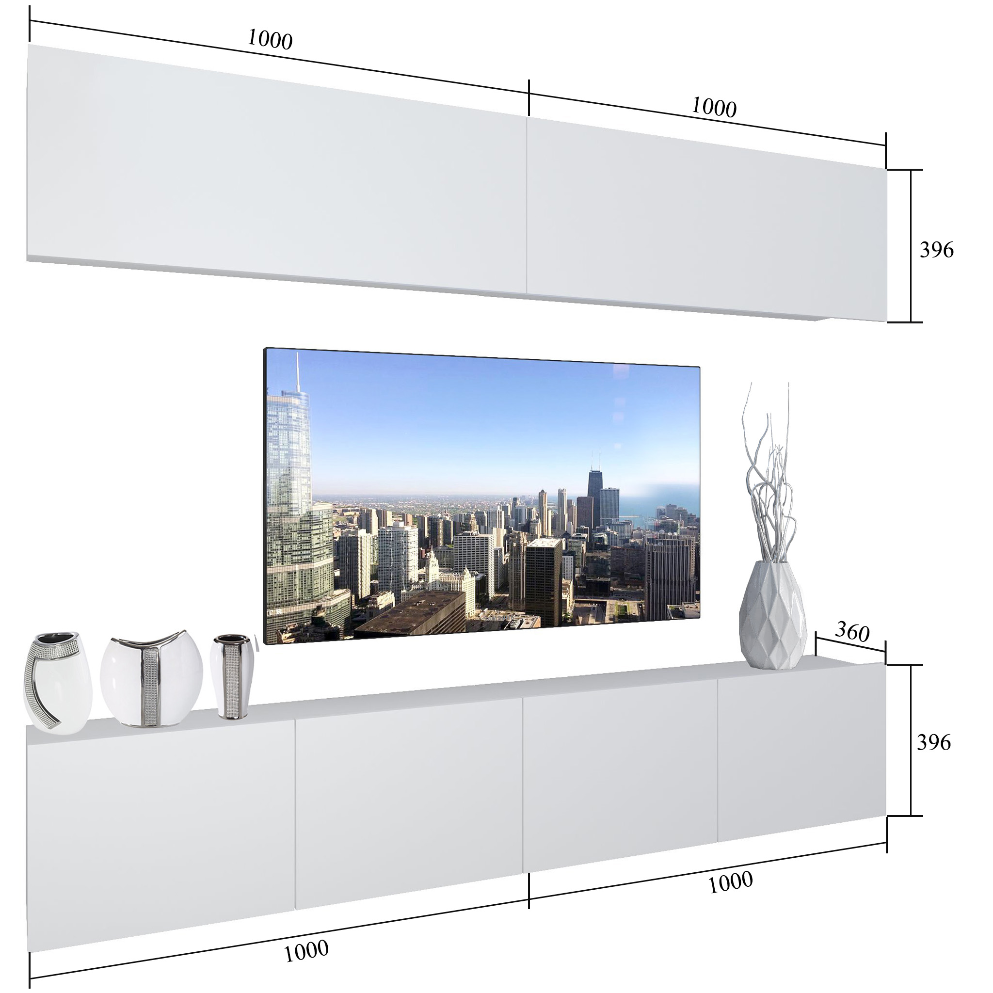 Wohnwand Belini Premium Full Version Wotan-Eiche + LED-Beleuchtung Nexum 99 Hersteller NEX 6/0/W/DW/0/0/PP
