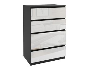 Kommode 30 Belini schwarz / weiß Hersteller BH KOM1/2/B/B/4W/0