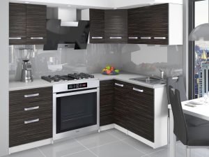 Eckküche Belini 300 cm Royal Ebenholz mit Arbeitsplatte Armin Hersteller TOR ARMIN/2/WT/HK/0/U