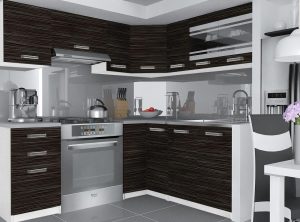 Eckküche Belini 360 cm Royal Ebenholz mit Arbeitsplatte Lidia Hersteller TOR LIDIA/5/WT/HK/0/F