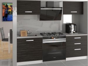 Küchenzeile Belini 120 cm Königliches Ebenholz mit Arbeitsplatte Hersteller TOR VULCANO/2/WT/HK/0/T