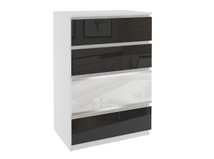 Kommode 18 Belini weiß / schwarz Hersteller BH KOM1/1/W/W/3B1W/0