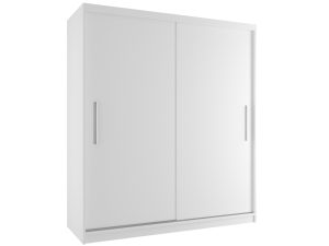 Kleiderschrank 158 cm Belini weiß matt mit Schiebetüren Hersteller SI SZP3/3/W/W/0/AL