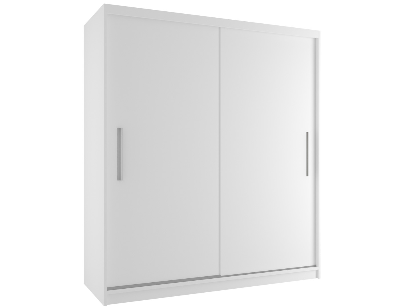 Kleiderschrank 158 cm Belini weiß matt mit Schiebetüren Hersteller SI SZP3/3/W/W/0/AL