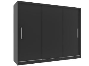 Kleiderschrank mit Schiebetüren 232 cm schwarz Ebenholz dunkel Hersteller SI SZP4/2/1B/3B/0/AL